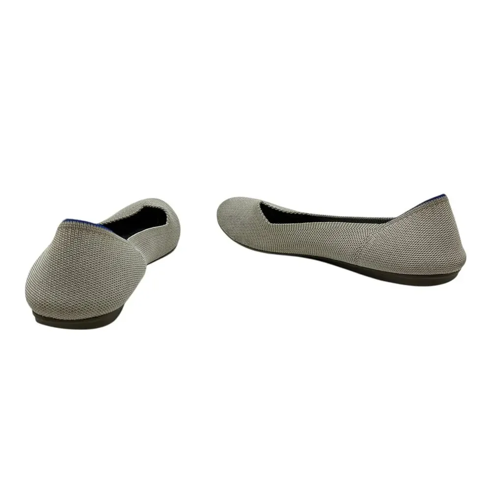 Rothy's The Flat‎ Shoes in the Flax Birdseye Knit Ballet Gray Size 8.5